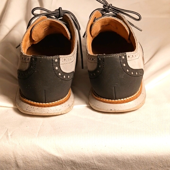 Cole Haan Two-Tone Gray Leather and Suede Wingtip Oxfords